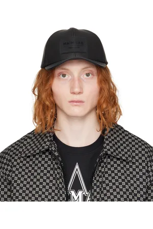 Balmain Black & Off-White Monogram Bucket Hat