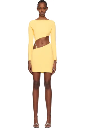 GCDS Yellow Asymmetric Minidress