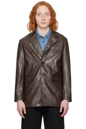 DUNST 2 Button Faux-Leather Blazer