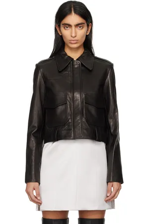 Khaite Black Cordelia Leather Jacket