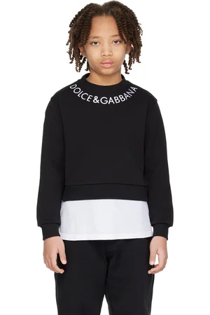 Dolce & Gabbana Kids Black Embroidered Sweatshirt