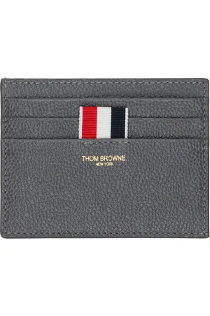 Thom Browne Gray Crab Appliqué Card Holder