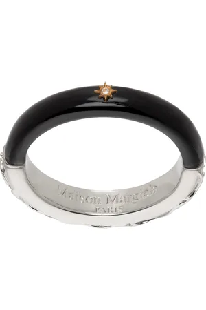 Maison Margiela Silver & Black Enamel Ring