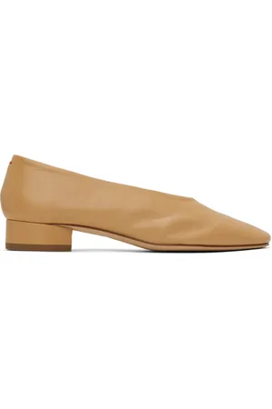 Aeyde Beige Delia Ballerina Flats