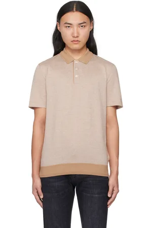 HUGO BOSS Beige Spread Collar Polo