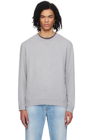 Sunspel Gray V-Stitch Sweatshirt