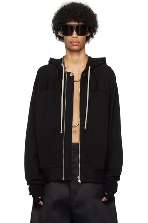 Rick Owens Black Windbreaker Hoodie