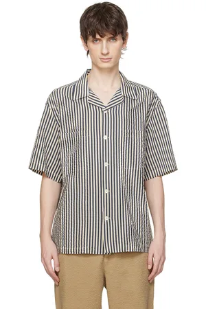 BARENA White & Navy Solana Shirt
