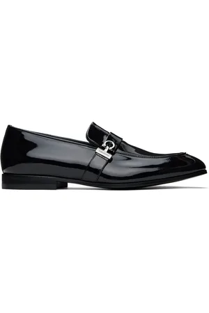 Salvatore Ferragamo Black Gancini Ornament Loafers
