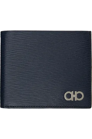 Salvatore Ferragamo Navy Gancini Wallet