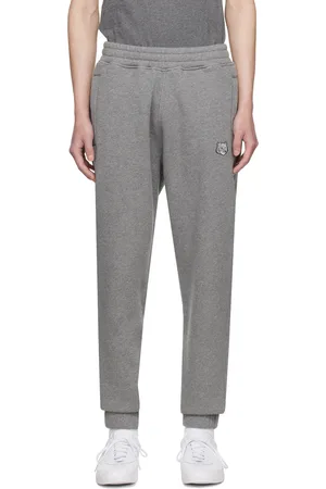 Maison Kitsuné Gray Bold Fox Head Sweatpants