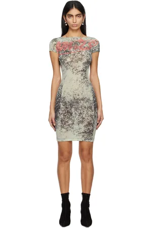 KNWLS Gray & Black Turbo Minidress
