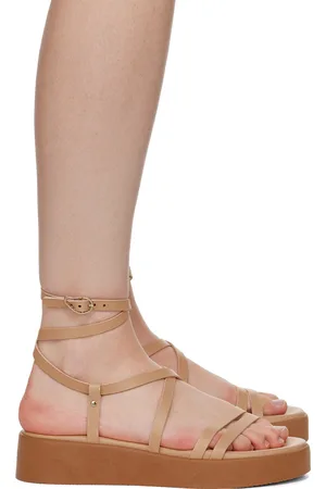 Ancient Greek Sandals Beige Aristea Sandals