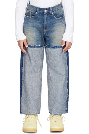 Maison Margiela Kids Blue Paneled Jeans
