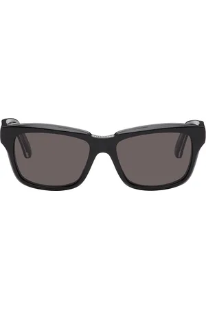 Balenciaga Black Weekend Rectangular Acetate Sunglasses