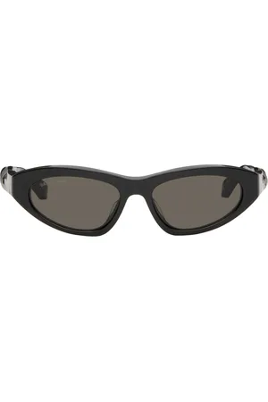 Balenciaga Black Oval Sunglasses