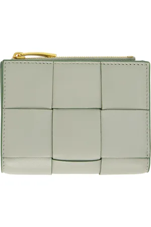 Bottega Veneta Green Small Cassette Bi-Fold Zip Wallet
