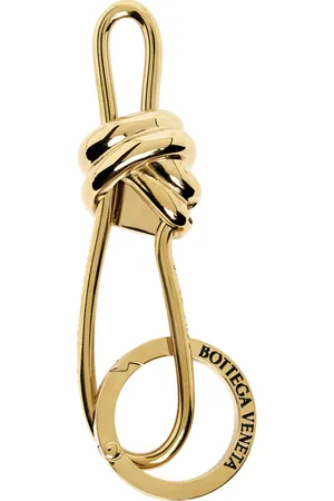 Bottega Veneta Gold Andiamo Keychain