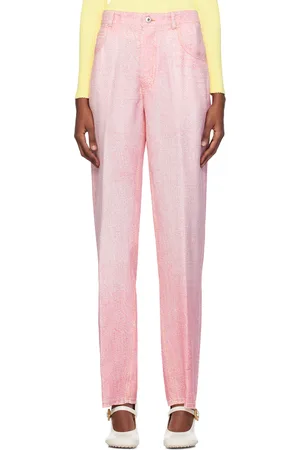 Bottega Veneta Pink & White Printed Trousers