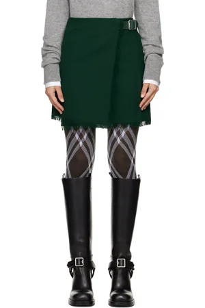 Burberry Green Wrap Miniskirt