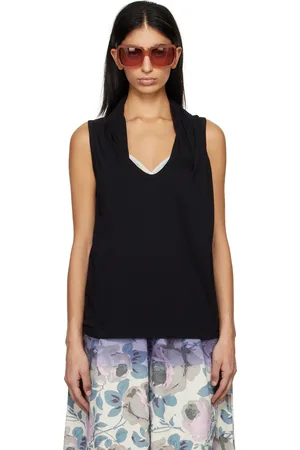 DRIES VAN NOTEN Black Layered Tank Top