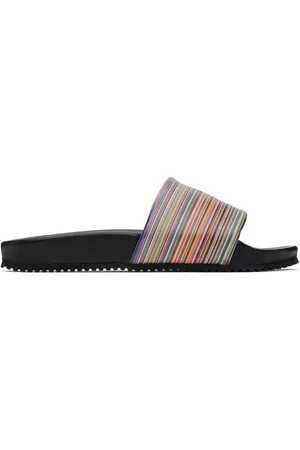 Paul Smith Black Signature Stripe Dru Slides