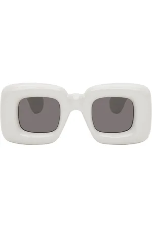 Loewe White Inflated Rectangular Sunglasses