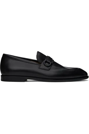 Salvatore Ferragamo Black Hardware Loafers