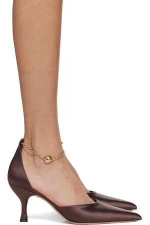 Salvatore Ferragamo Burgundy Dana Heels