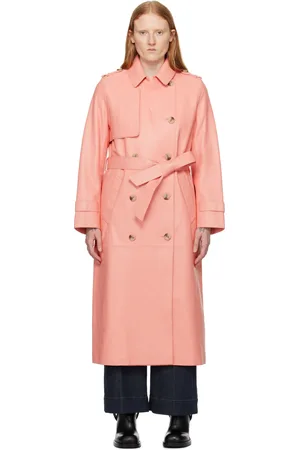Mackage Pink Gael-V Leather Trench Coat