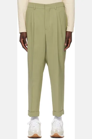 Ami Green Carrot-Fit Trousers