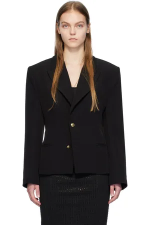 VERSACE Black Lace-Up Blazer