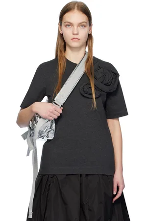 Simone Rocha Gray Pressed Rose T-Shirt