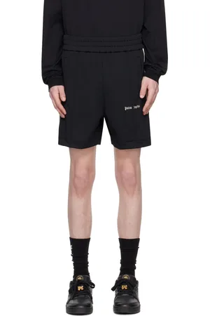 Palm Angels Black Striped Track Shorts