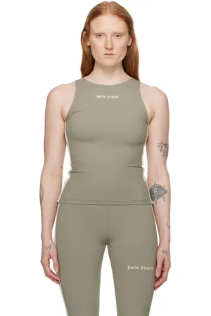 Palm Angels Green Sport Tank Top