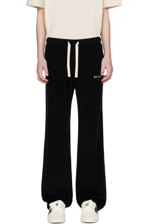 Palm Angels Black Embroidered Sweatpants