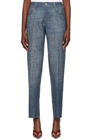 Bottega Veneta Indigo & White Printed Trousers