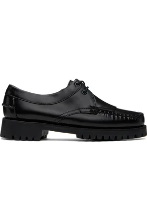 SEBAGO Black James Fringe Lug Loafers
