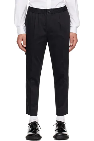 Ami Black Elasticized Waistband Trousers