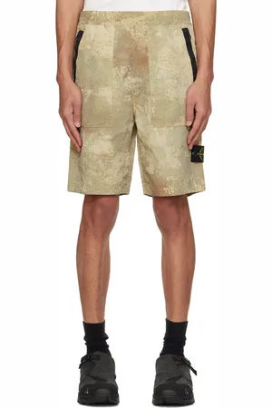Stone Island Green Camouflage Shorts