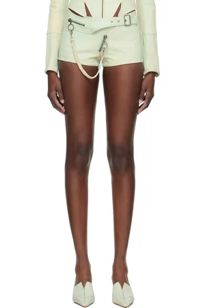 KNWLS Blue Nihil Leather Shorts
