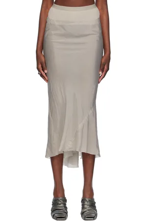 Rick Owens Off-White Calf Midi Skirt
