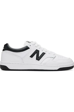New Balance White & Black 480 Sneakers