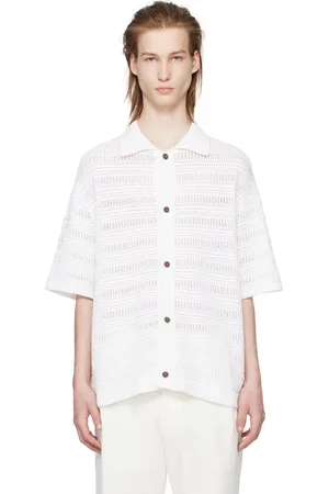 Man On The Boon. two-tone buttoned cardigan - White