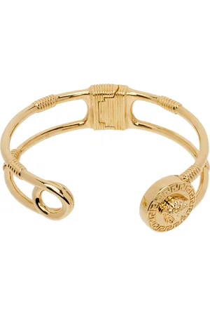 VERSACE Gold Safety Pin Bracelet