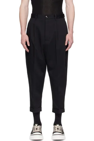 Ami Black Carrot-Fit Oversized Trousers