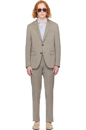 Ermenegildo Zegna Taupe Notched Lapel Suit