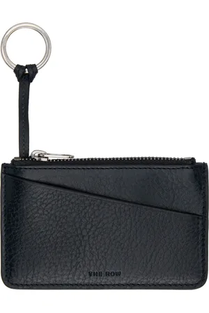The Row Navy Zipped Keychain Wallet