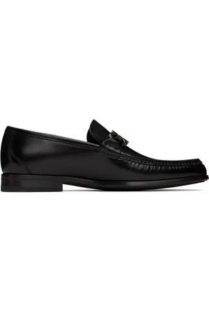 Salvatore Ferragamo Black Gancini Ornament Loafers