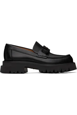 Salvatore Ferragamo Black Chunky Gancini Ornament Loafers